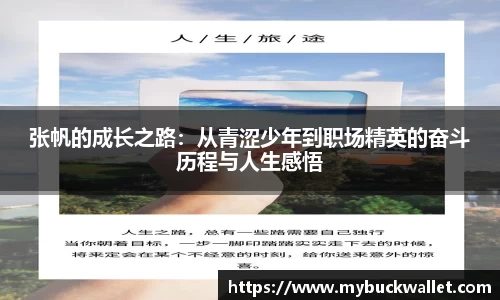 张帆的成长之路：从青涩少年到职场精英的奋斗历程与人生感悟